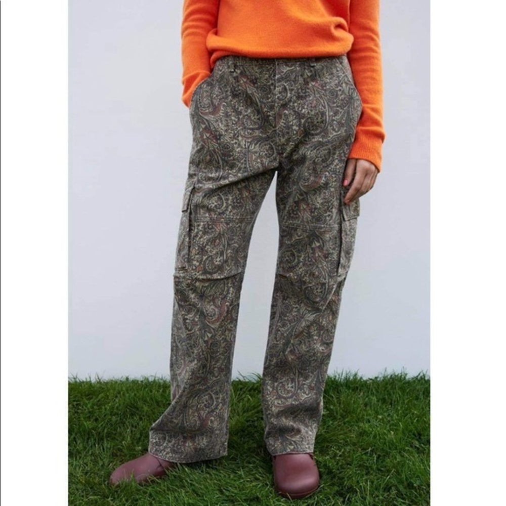 ZARA jacquard cargo pant